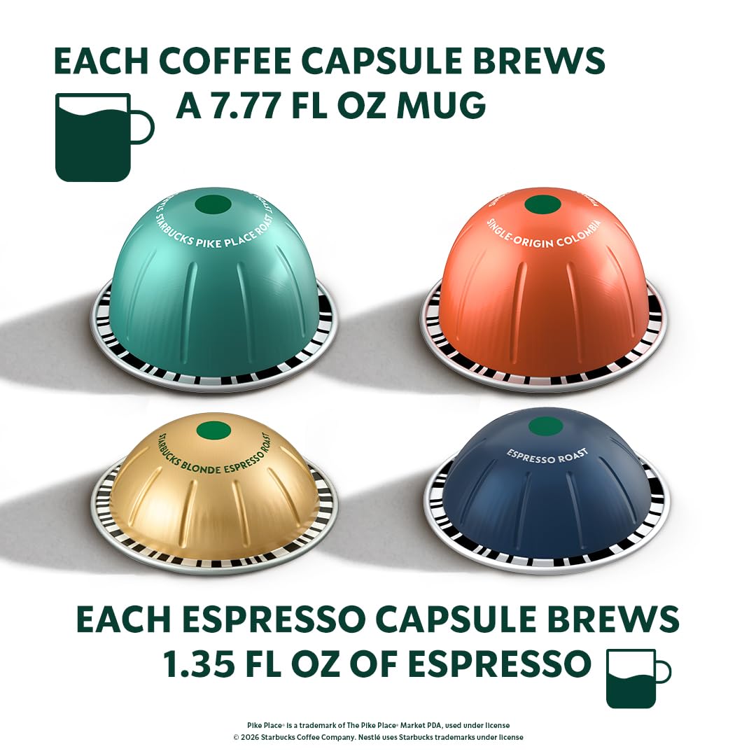 Starbucks by Nespresso Vertuo Single-Origin Colombia capsule with nuanced tasting notes.
