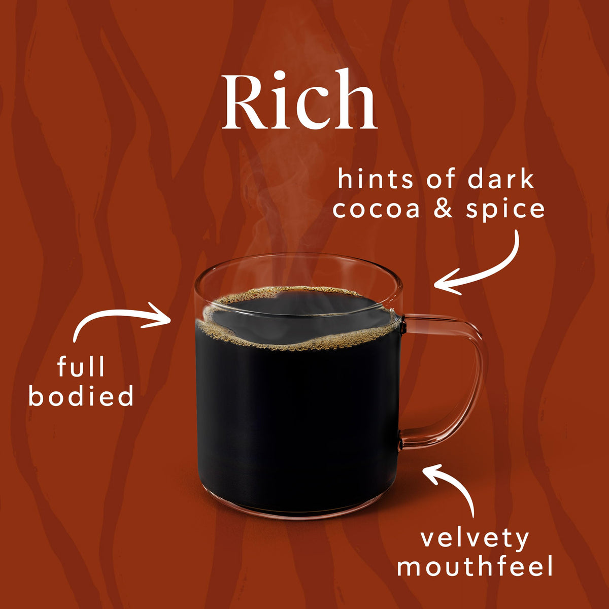 Steaming cup of Starbucks Caffè Verona showing velvety mouthfeel.