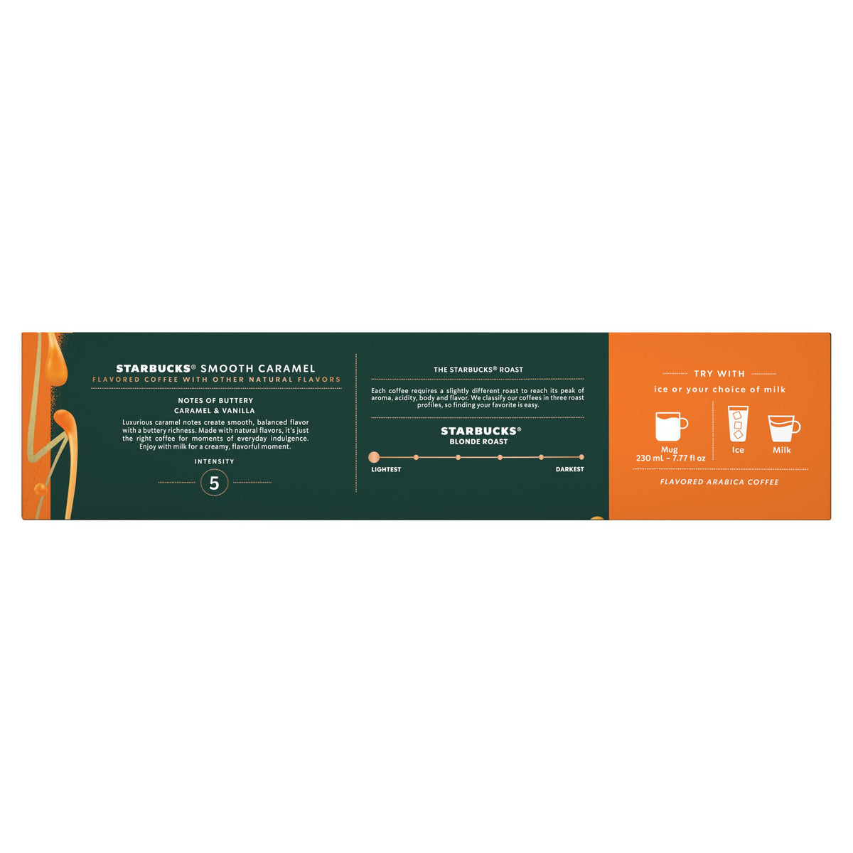 Starbucks caramel flavored coffee pod brings café-style richness to your kitchen.
