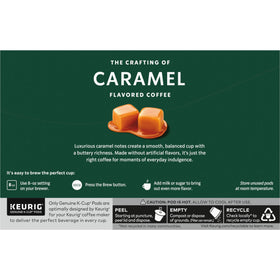 Starbucks Caramel K-Cup box on the kitchen counter.