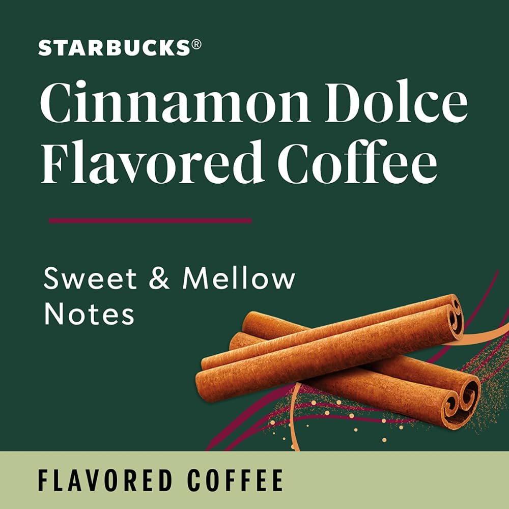 Starbucks Cinnamon Dolce coffee pods pack showcases premium flavor ready to brew.