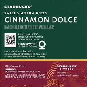 Starbucks Cinnamon Dolce dessert-note visual hints at sweet flavor.
