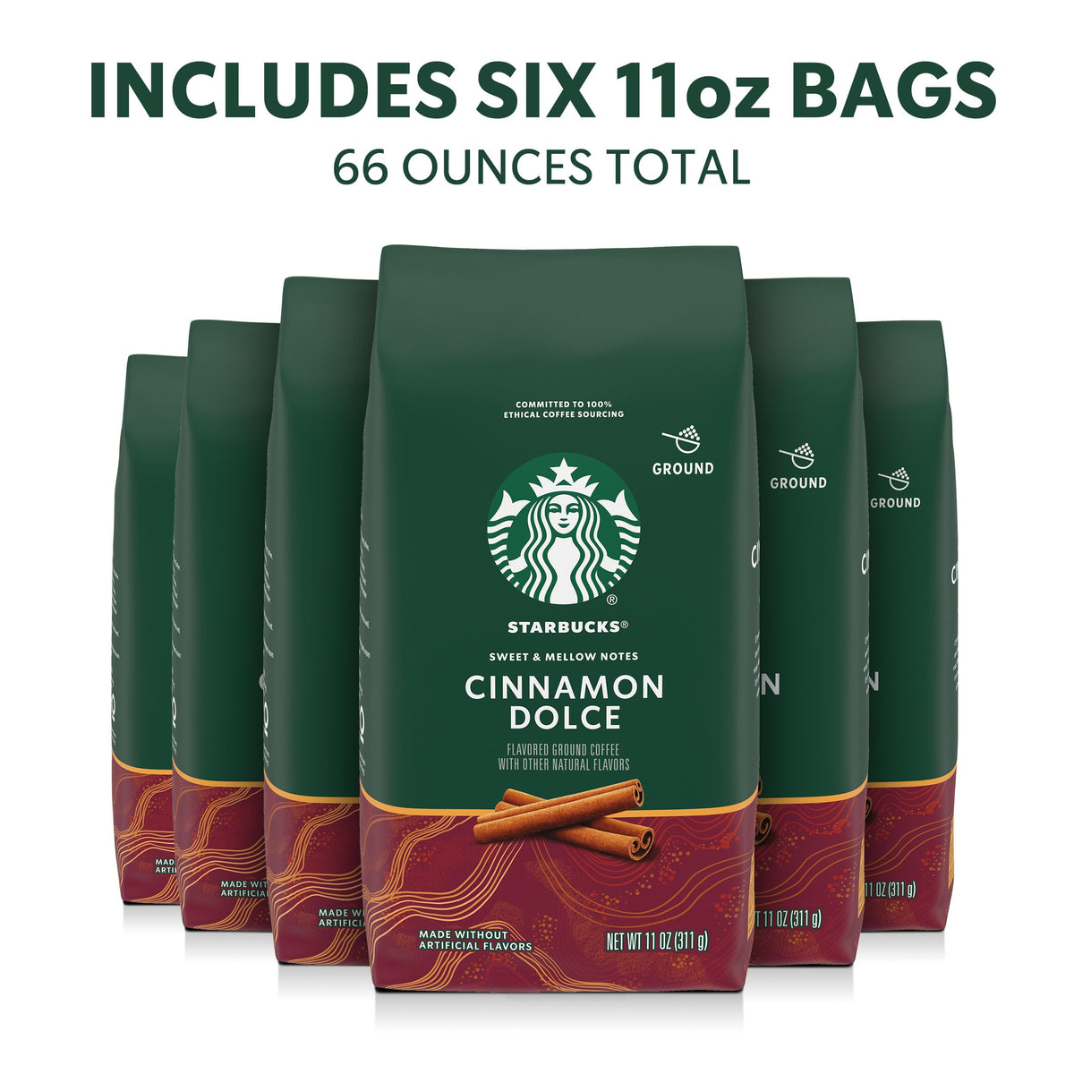 Starbucks Cinnamon Dolce ground coffee bags enable easy at-home flavor variety