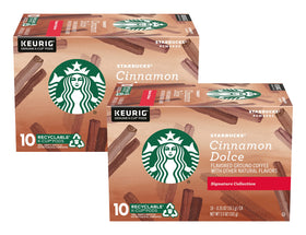 Starbucks Cinnamon Dolce K-Cup pod pour with warm aroma for a cozy morning