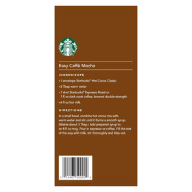 Starbucks Classic Hot Cocoa powder texture blends smoothly with milk.