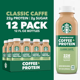 Starbucks protein coffee bottle close-up reveals no added sugar and clear nutrition.
