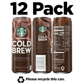 Starbucks Cold Brew Chocolate Cream label close-up highlighting ethically sourced coffee