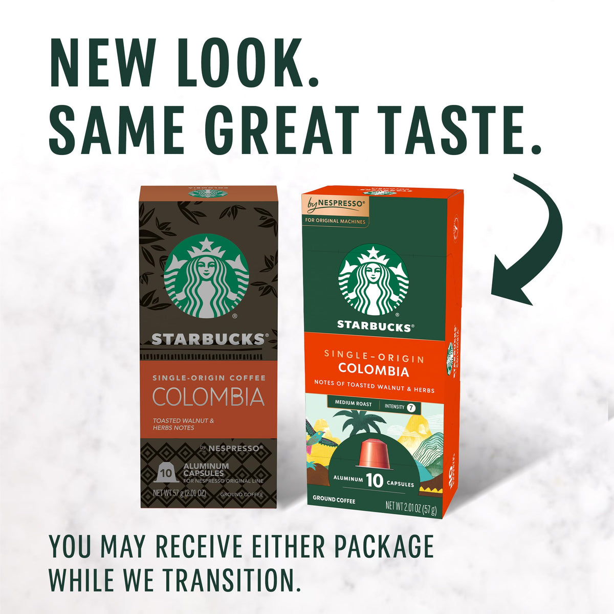 Starbucks Nespresso Colombia single-origin with nutty finish aroma