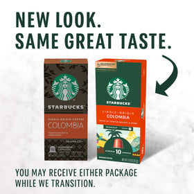 Starbucks Nespresso Colombia single-origin with nutty finish aroma