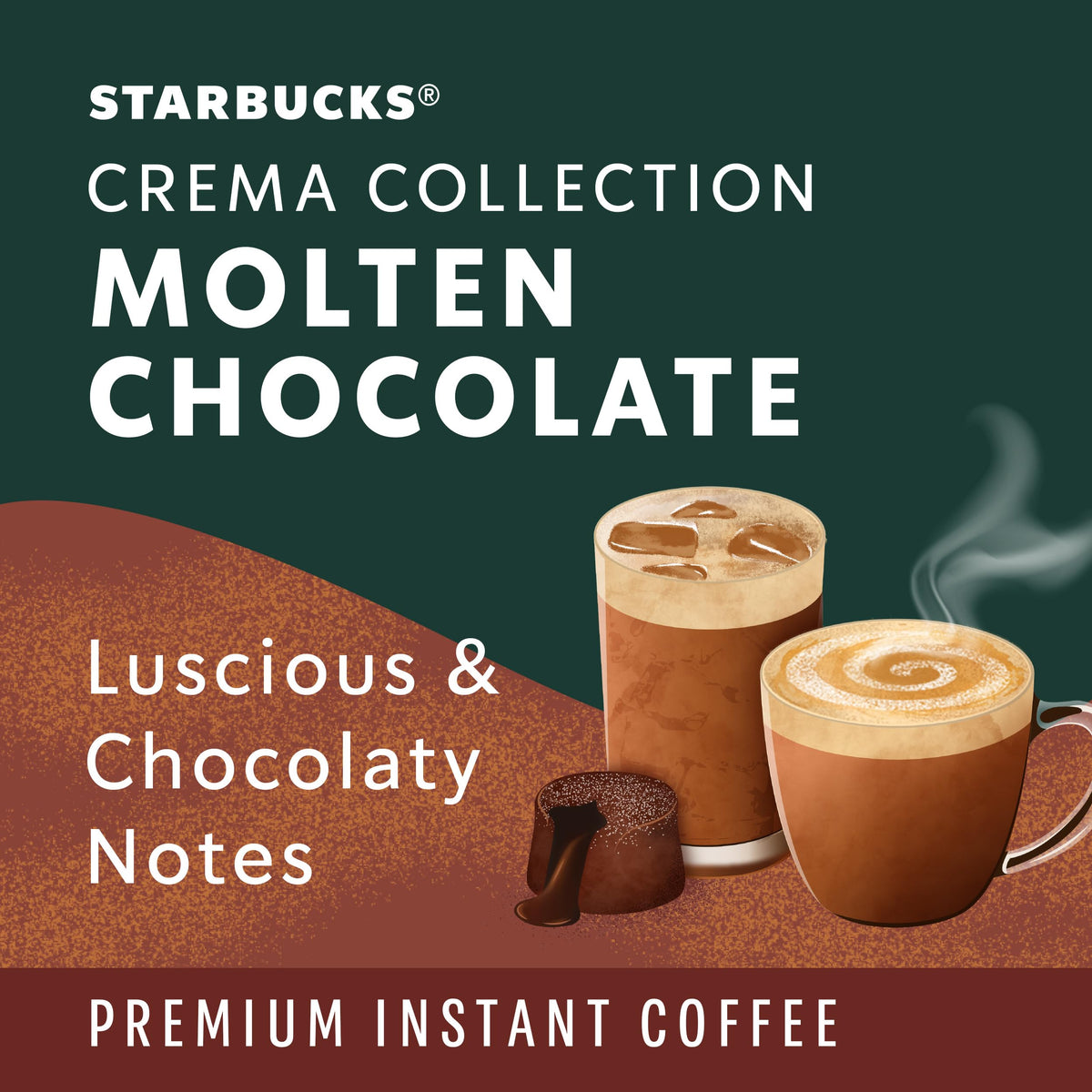 Starbucks Crema Molten Chocolate foam top highlights smooth texture