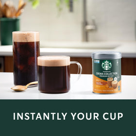 Starbucks Crema packaging details and recyclability notes.