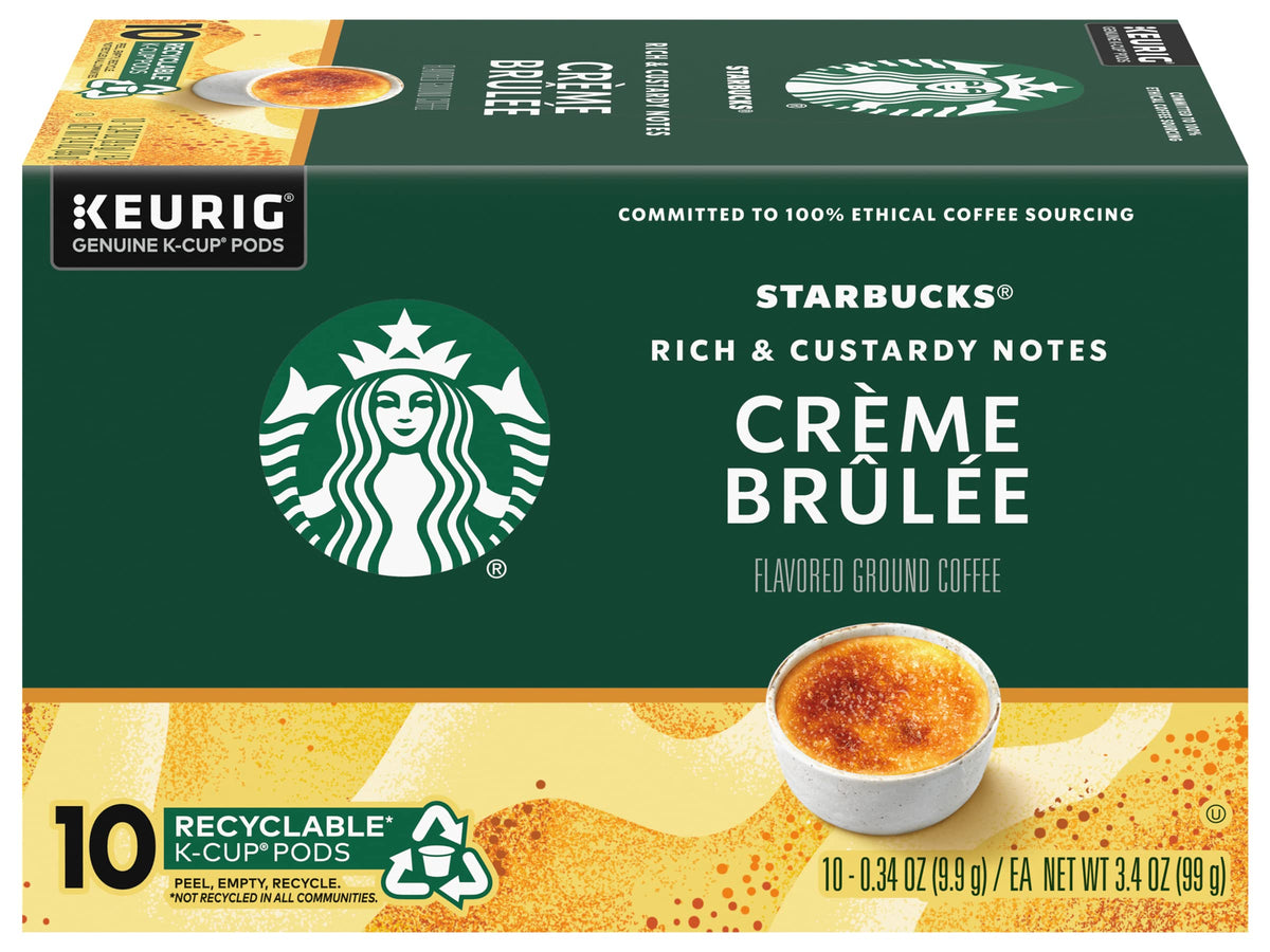 Starbucks Creme Brulee Blonde Roast capsule in Keurig, ideal for a quick morning brew