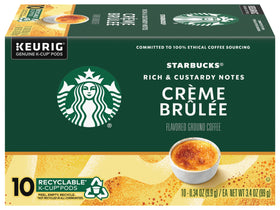 Starbucks Creme Brulee Blonde Roast capsule in Keurig, ideal for a quick morning brew