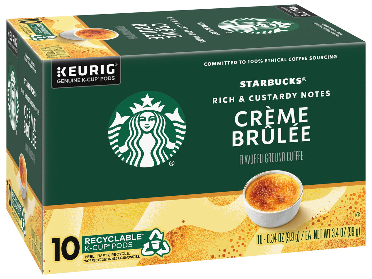 Starbucks Creme Brulee brew pours smoothly into a mug, inviting aroma