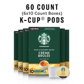 Boxed Starbucks Creme Brulee K-Cup box set featuring 60 pods for Keurig machines