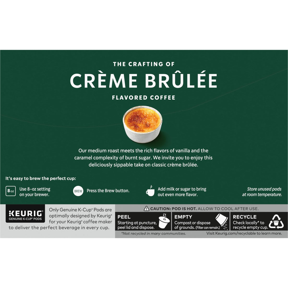 Starbucks Creme Brulee K-Cup in a busy morning routine setting