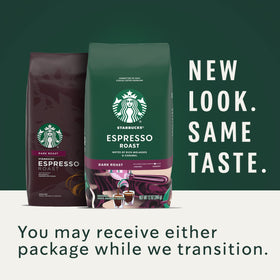 Starbucks Dark Roast Coffee beans deliver bold aroma for at-home brewing.