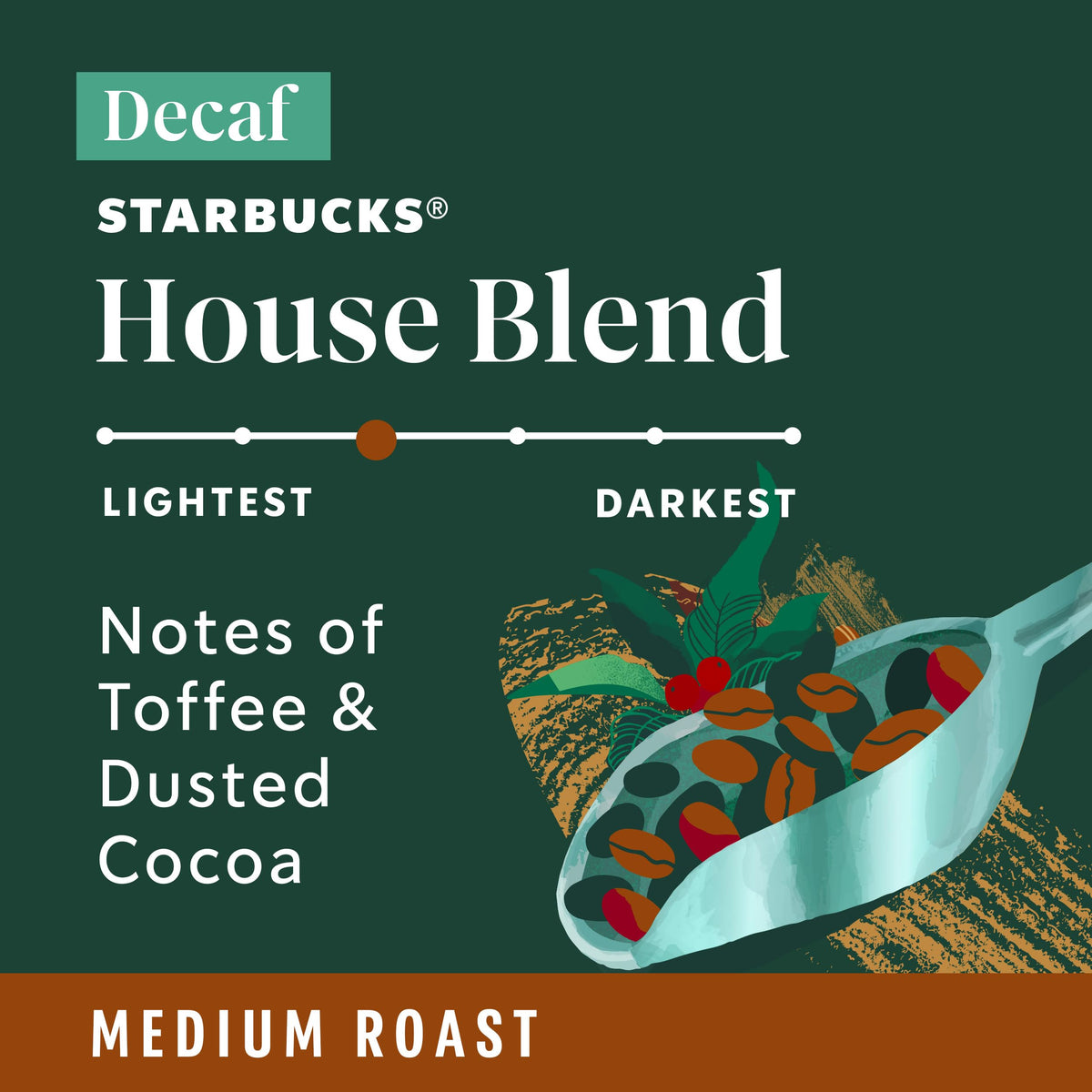 Starbucks Decaf House Blend over ice creates a refreshing, low-acid cold brew-style option.