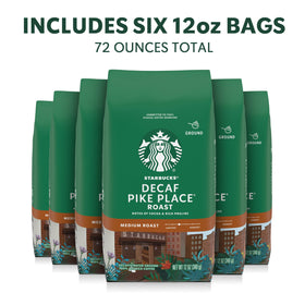 Starbucks Pike Place Decaf aroma close-up highlights cocoa and praline notes.