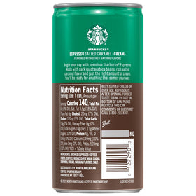 Starbucks 6.5 oz can of espresso iced coffee for quick caffeine at work or travel.