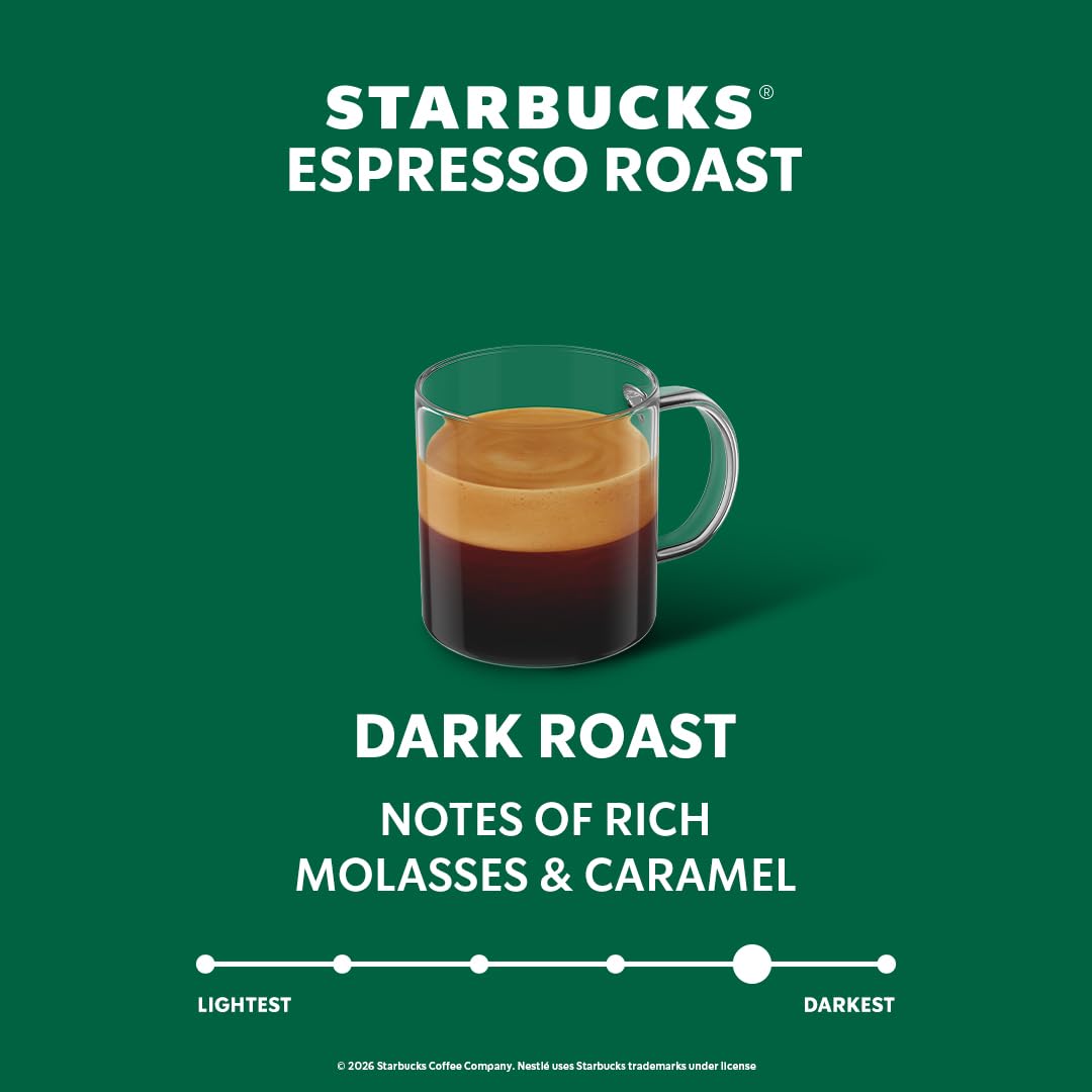 Starbucks espresso cup 1.35 oz pour showcasing bold aroma