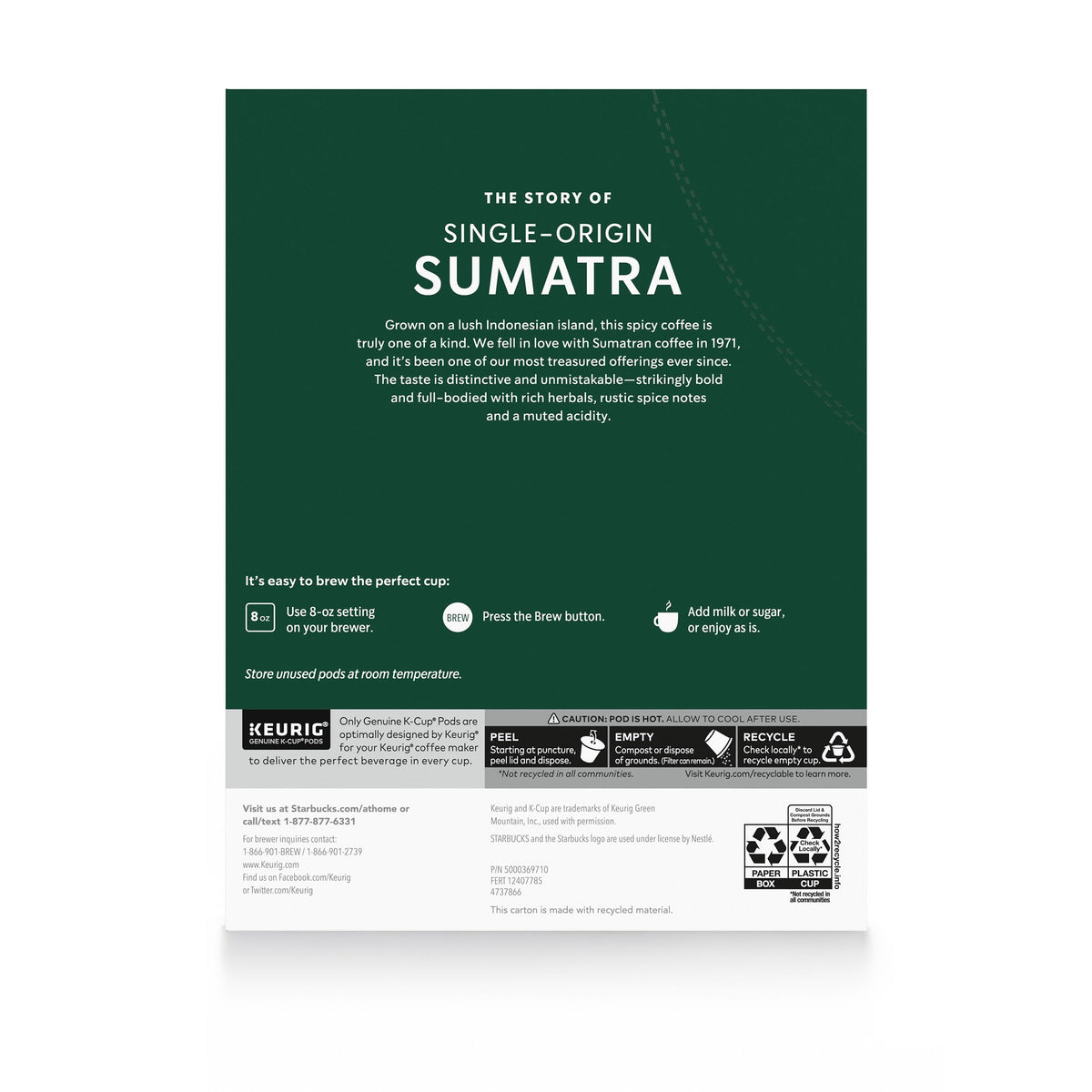 Starbucks ethical sourcing badge with Conservation International impact.