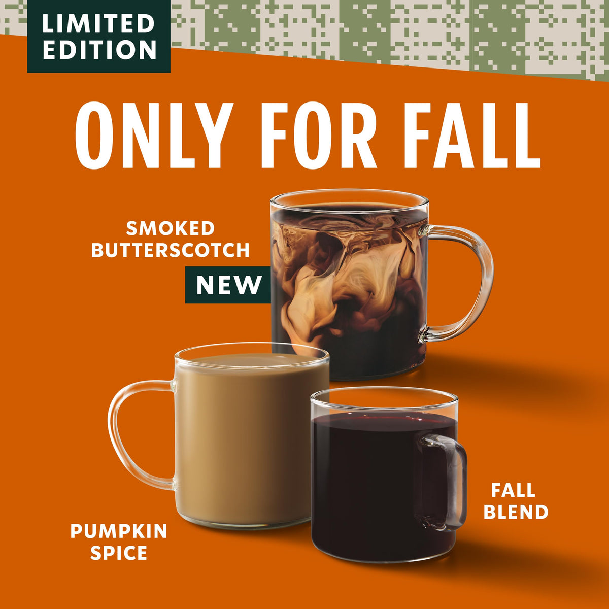 Brewed Starbucks Fall Blend in a mug shows warm autumn aroma.