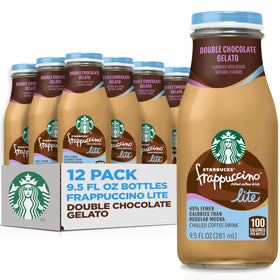 Starbucks Frappuccino Lite chocolate gelato bottle 12-pack offers convenient 100 calories