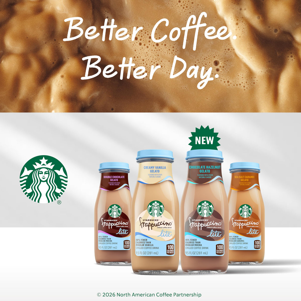 Starbucks Frappuccino Lite bottle shown on desk or bag for ready-to-drink convenience