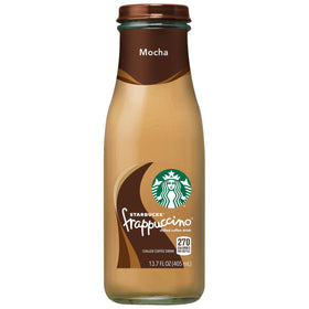 Starbucks Frappuccino Mocha cold bottle ready to drink on the go.