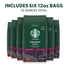 A steaming cup with Starbucks French Roast aroma