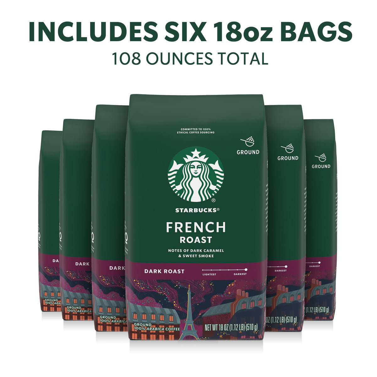 Pouring Starbucks French Roast for a bold hot brew
