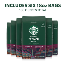 Pouring Starbucks French Roast for a bold hot brew