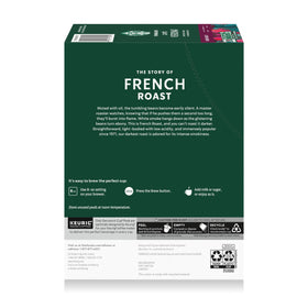 Close-up of Starbucks French Roast K-Cup box highlighting premium pods.