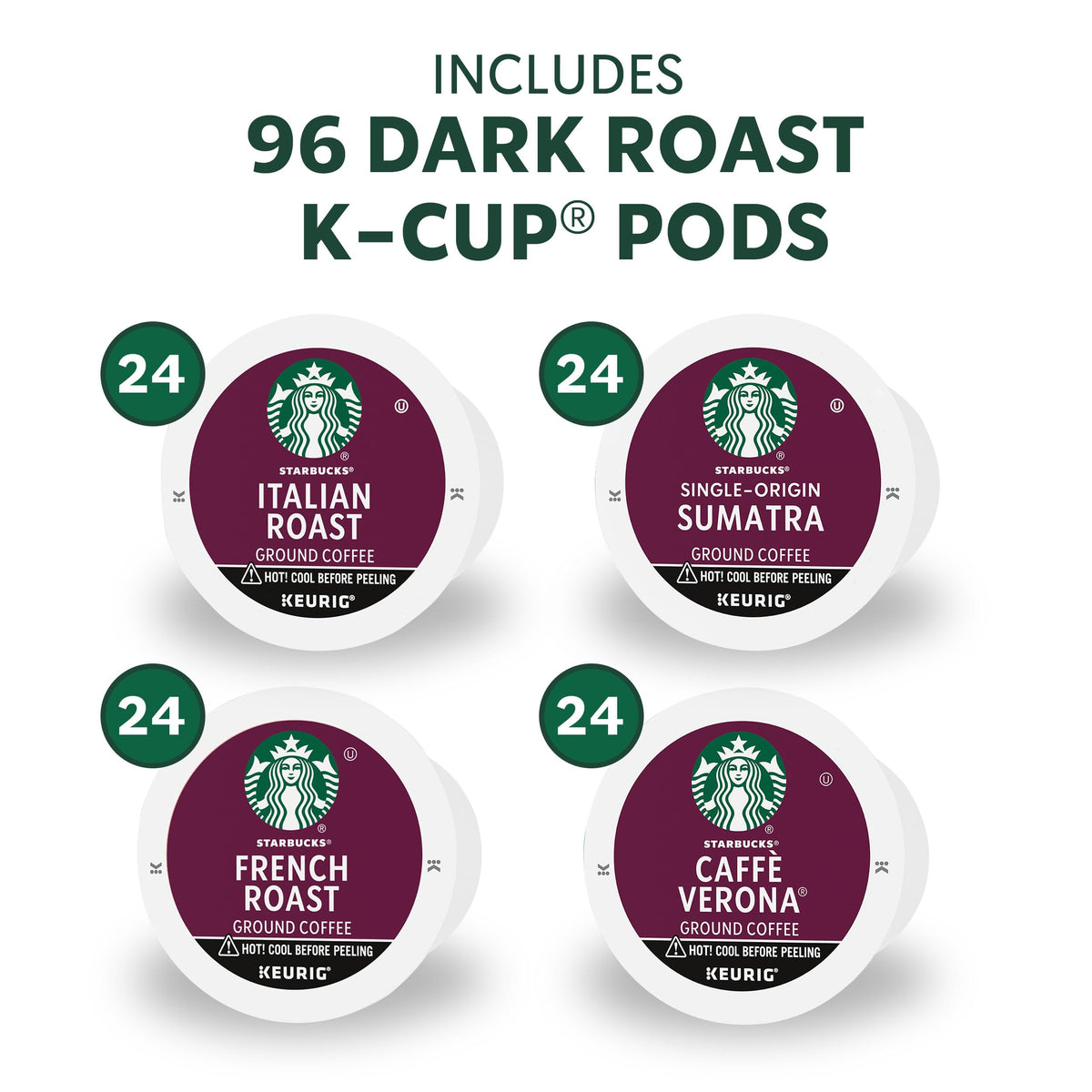 Starbucks French Roast K-Cup pod delivers bold, smoky notes for a quick morning pick-me-up