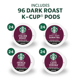 Starbucks French Roast K-Cup pod delivers bold, smoky notes for a quick morning pick-me-up
