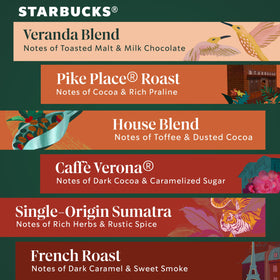 Starbucks French Roast pod offers bold flavor with smoky sweetness.