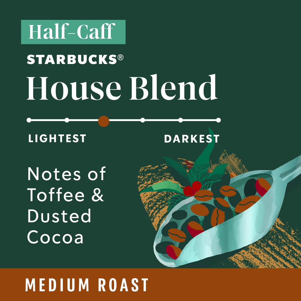 Keurig with Starbucks Half-Caff pod ready to brew