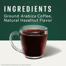 Starbucks Hazelnut K-Cup mug-steaming coffee ready to sip