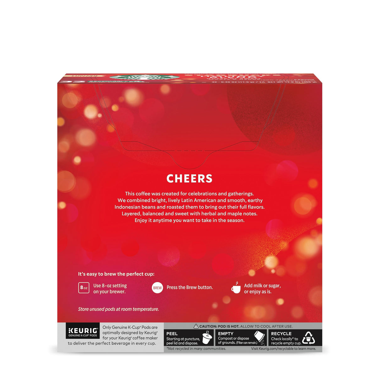 Starbucks Holiday Blend cup with steaming mug inviting cozy mornings.