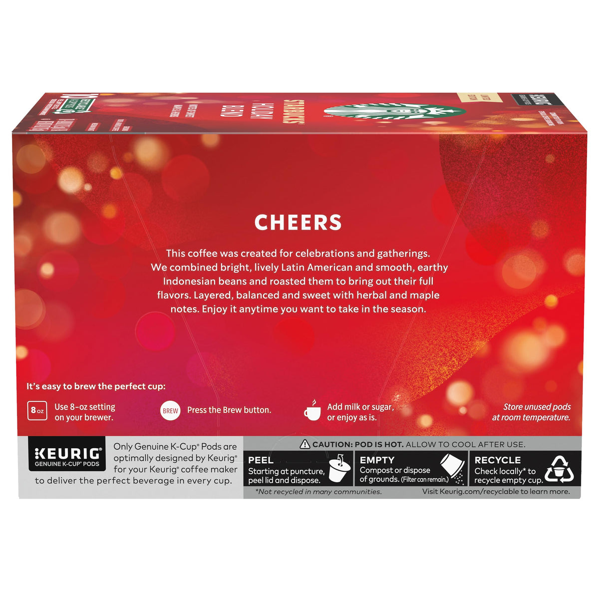Starbucks Holiday Blend limited edition box highlights seasonal edition.