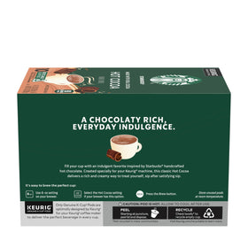 Starbucks Hot Cocoa close-up reveals rich cocoa powder texture.