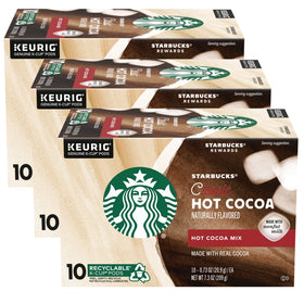Starbucks Hot Cocoa K-Cup pod packaging ready for Keurig brewers