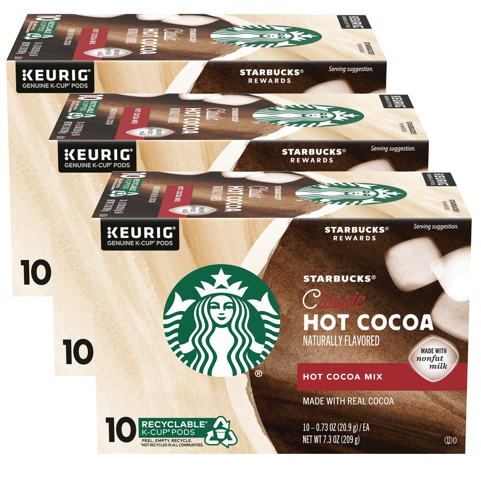 Starbucks Hot Cocoa K-Cup pod packaging ready for Keurig brewers