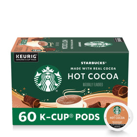 Starbucks Hot Cocoa K-Cup pod for Keurig machines, rich cocoa flavor ready fast.