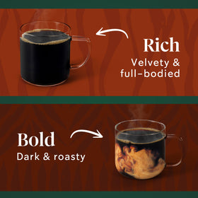 Starbucks hot coffee pour with inviting aroma and steam.
