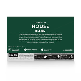 Starbucks House Blend box top view showcases easy multi-pod packaging compatibility