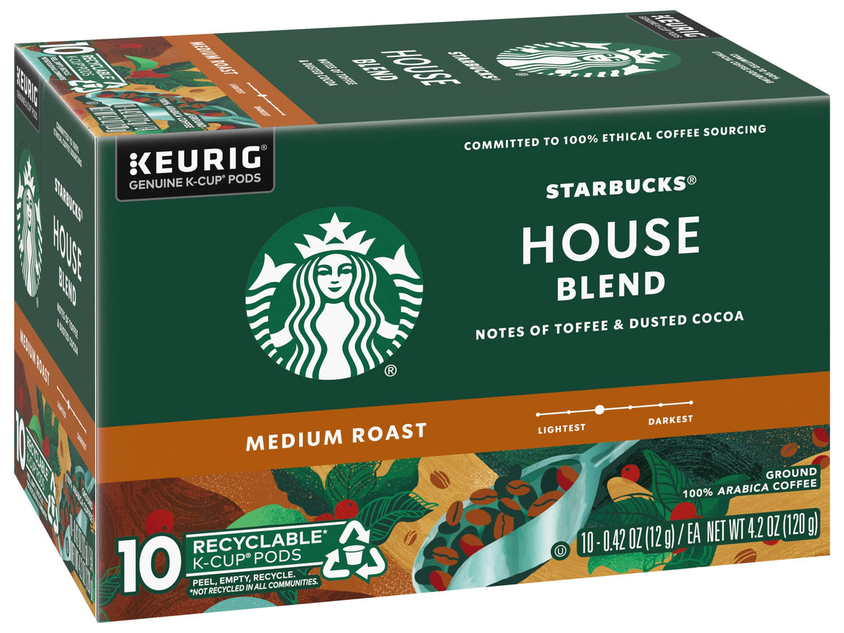 A steaming Starbucks House Blend cup for daily enjoyment