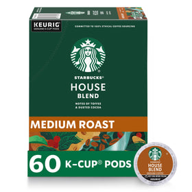 Starbucks House Blend K-Cup pods pack for daily convenience.