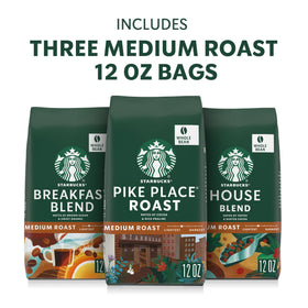 Starbucks House Blend whole bean 12oz bag for versatile brewing at home